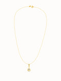 Golden Halo Drop Pendant with Link Chain