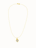 Golden Love Herz Pendant with Link Chain