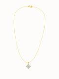 Golden Square Pendant with Link Chain