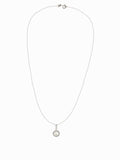 Silver Pearl Pendant with Link Chain