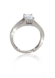 Silver Vibrant Solitaire Ring