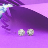 Silver Shining Halo Earring