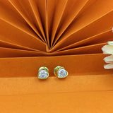 Golden Pure Heart Studs