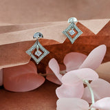 Silver Kite Zircon Earrings