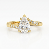 Gold Plated Solitaire Ring