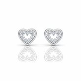 Silver Love Stud Earrings