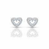 Silver Love Stud Earrings