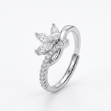 Silver Marquise V Ring