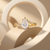 Gold Plated Solitaire Ring