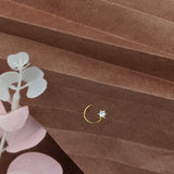 Golden Solitaire Clove Nose Ring