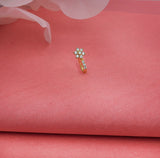 Golden Beautiful Flower Nose Ring