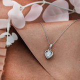 Silver Coeur Pendant with Link Chain