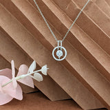 Silver Calm Pendant with Link chain