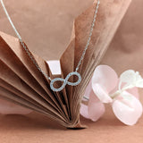 Silver Infinity Pendant with Linked Chain