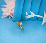 Golden Dual Heart Ring