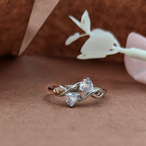 Silver Twining Heart Ring
