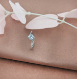 Silver Classic Vintage Solitaire Ring