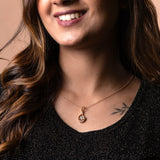 Rose Gold Charming Pendant with Link Chain