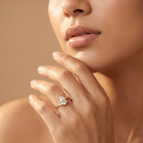 Gold Plated Solitaire Ring