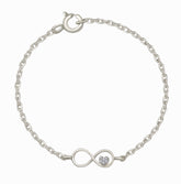 Silver Never Ending Love Bracelet