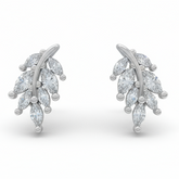 Silver Leaf Delicate Studs