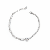 Silver Drop Chain Bracelet