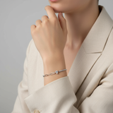 Silver Drop Chain Bracelet