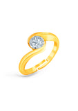 Golden Zircon Embrace Ring