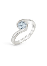 Silver Paved Zircon Ring