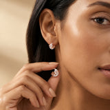 Rose Gold Star Earrings for Women