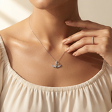 925 Silver Flying Heart Pendant Set