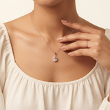 Rose Gold Plated Pink Pendant