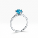 Blue Stone Silver Ring for Women