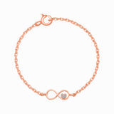 Rose Gold Infinite Love Chain Bracelet