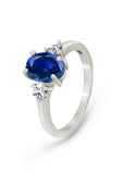 925 Silver Blue Sapphire Ring for women