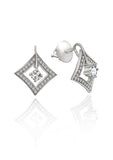 Silver Kite Zircon Earrings