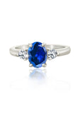 Silver Midnight Blue Ring