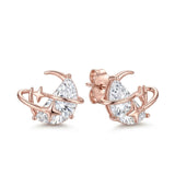 Rose Gold Star Earrings for Women