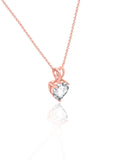 Rose Gold Special Heart Pendant with Link Chain