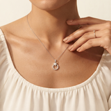 Silver Minimal Love Triangle Pendant