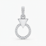 Silver Minimal Love Triangle Pendant