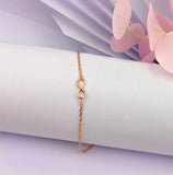 Rose Gold Infinity Chain Bracelet