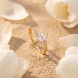 Gold Plated Solitaire Ring