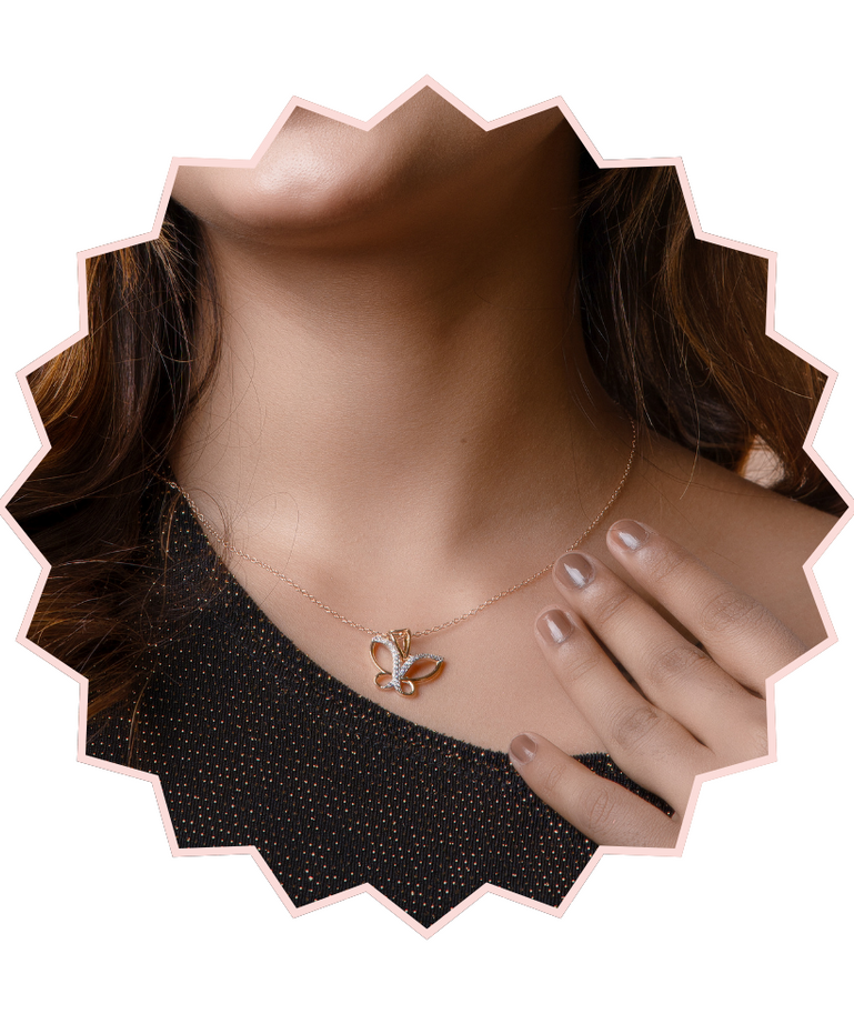 silver jewellery for women butterfly necklace